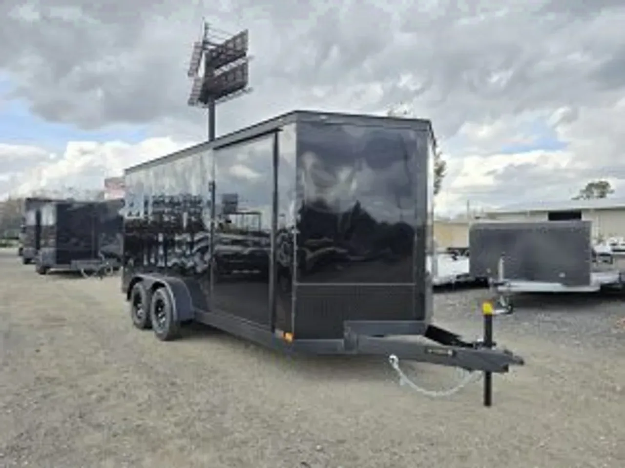 Enclosed 2026 7X16 Covered Wagon Trailers 7×16′ blackout enclosed trailer w extra wide doors -eccw716-110112 7 ft. x16 ft.