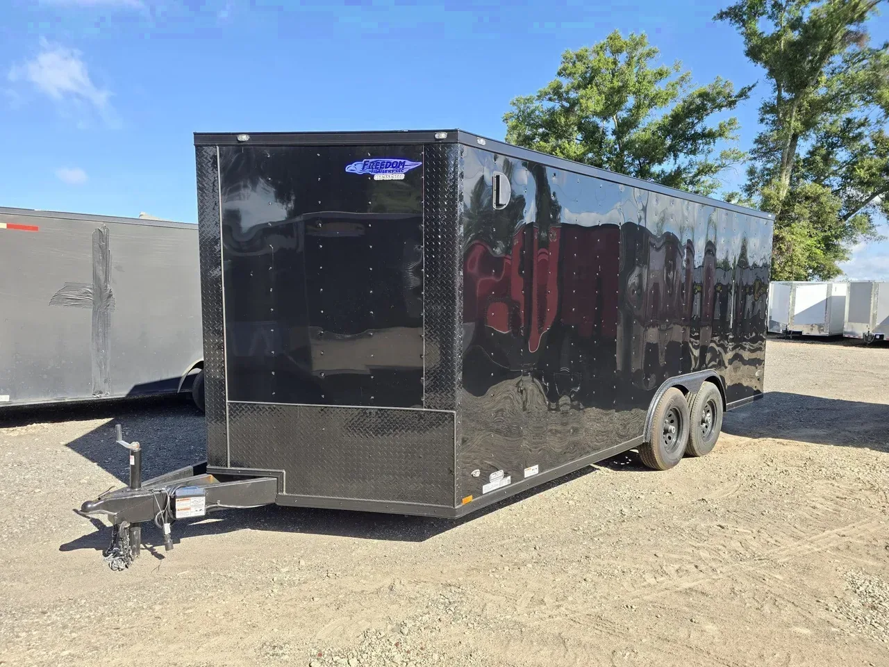 Enclosed 2026 8.5X18 Freedom Trailers 8.5X18 10K Enclosed Trailer With Shelves In V-Nose -eccw8518-088549 8.5 ft. x18 ft.