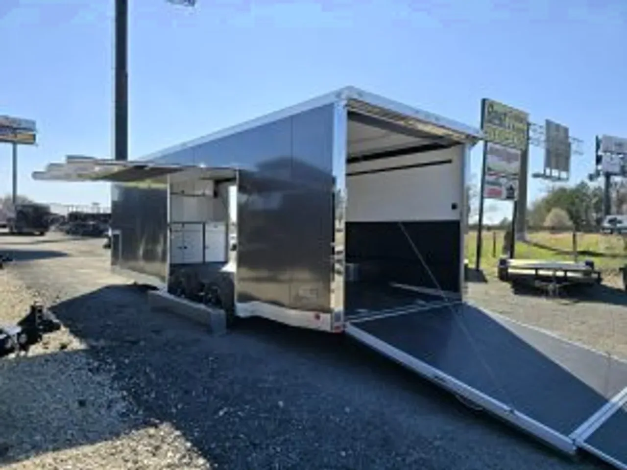 Aluminum 2025 8.5X24 ATC Trailers 8.5×24′ race ready enclosed carhauler trailer all aluminum Aluminum Trailers-ecmi8524-ROM550-234136 8.5 ft. x24 ft.