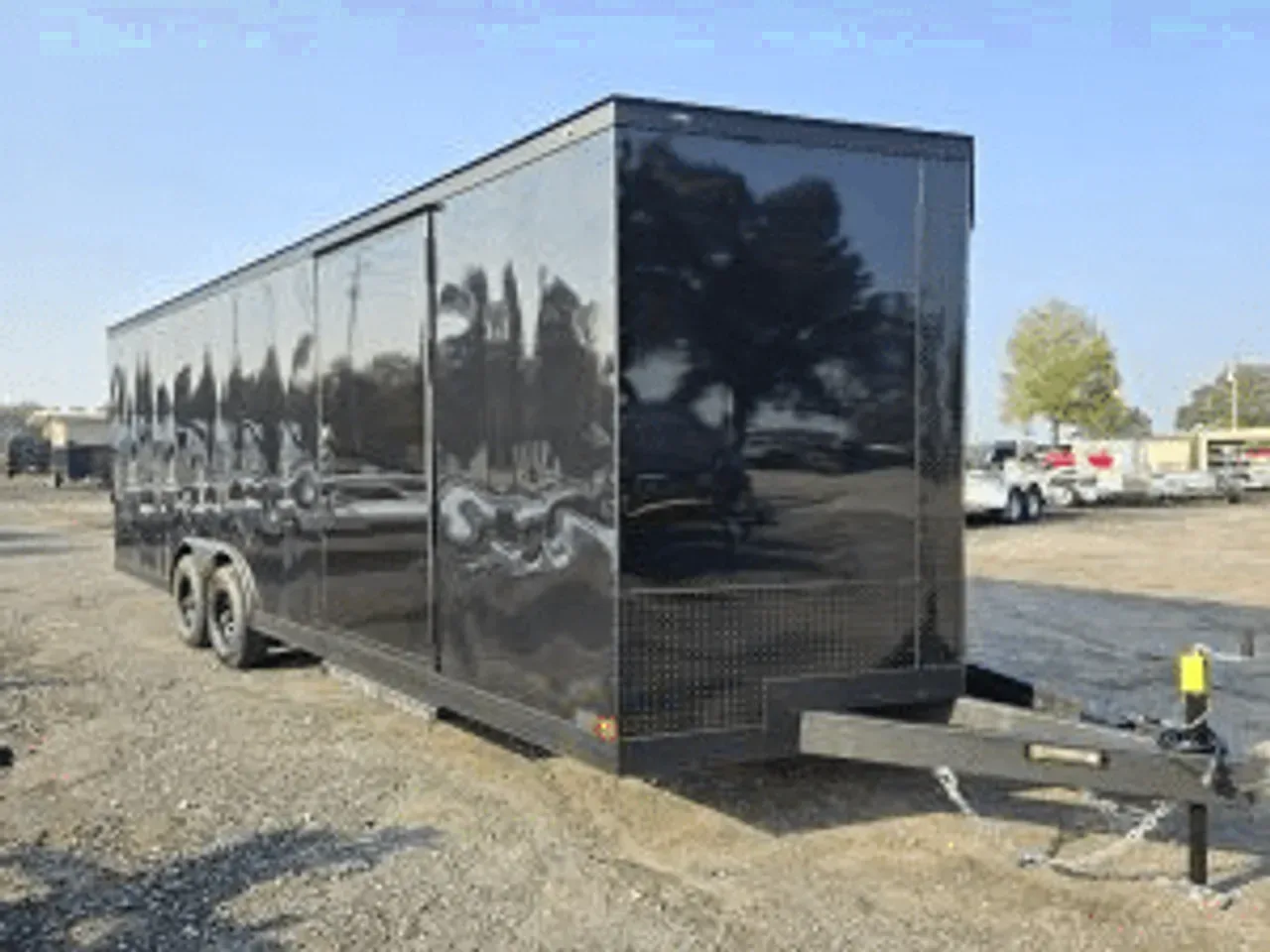 Enclosed 2026 8.5X24 Covered Wagon Trailers 8.5X24 Black Blackout Ramp Door Car Hauler trailer -eccw8524-112377 8.5 ft. x24 ft.
