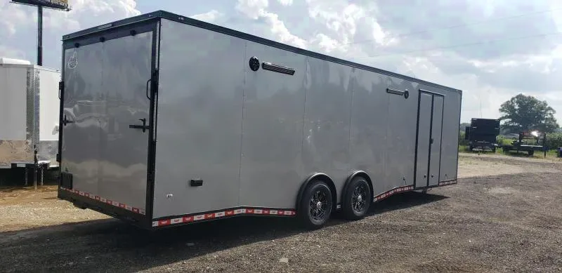 8.5x28 14k spread axle Carhauler w/ ramp door Enclosed Cargo