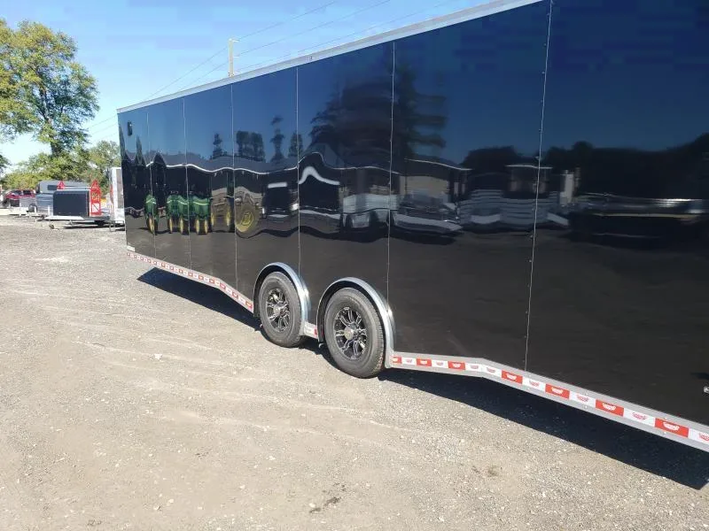 8.5x28 14k black Carhauler w/ ramp door Enclosed Cargo