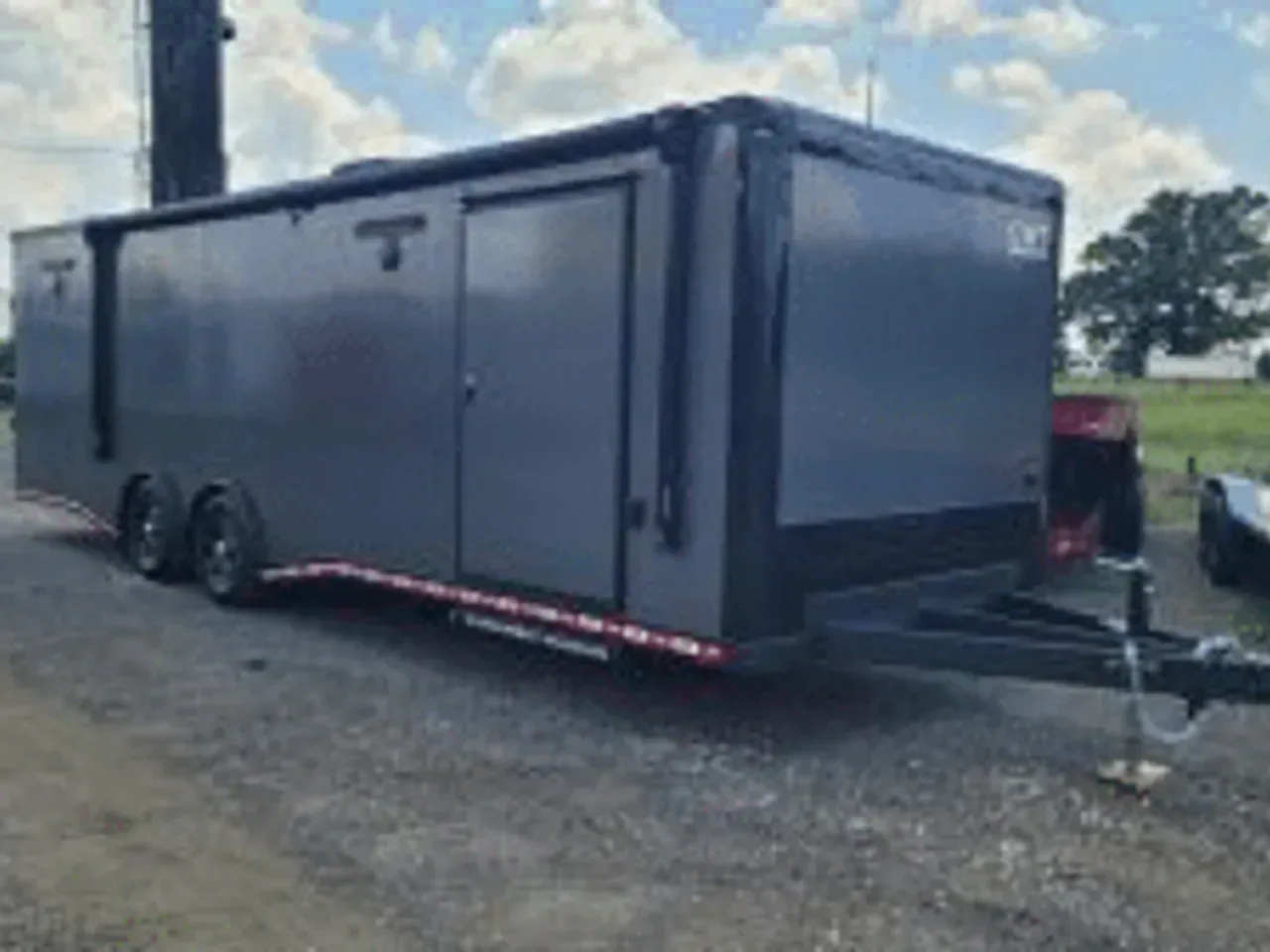 Car Hauler Trailer 2025 8.5X28 Covered Wagon Trailers 8.5×28 14k race ready Enclosed Carhauler trailer spread axle HD trailer Car Hauler Trailer-ECCW8528-103580 8.5 ft. x28 ft.