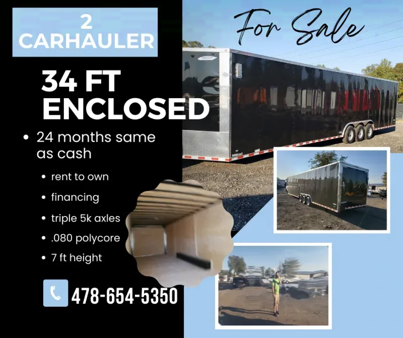 2024 Freedom 8.5x34 Triple Axle Enclosed Cargo Trailer – Byron, GA