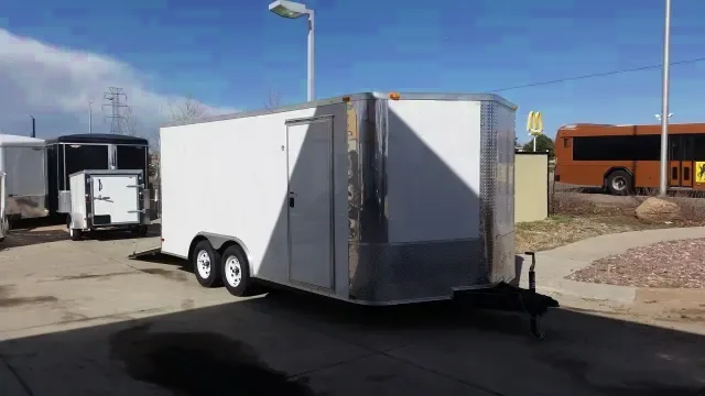 16ft V-nose 2-3500lb axle and rear ramp gate