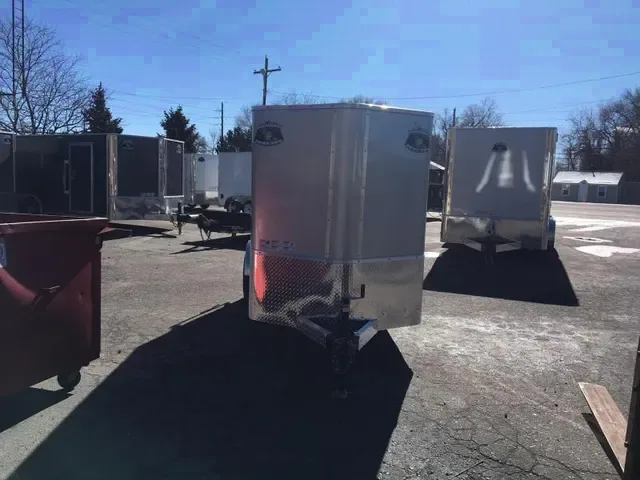 10ft Enclosed Cargo Trailer-Silver w/Ramp Gate