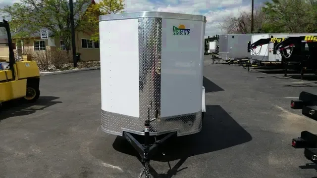 8ft v-nose cargo trailer with ramp gate LED lighti