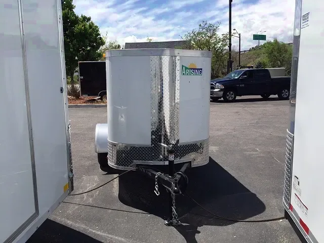 8ft V-nose cargo trailer w/ single rear door
