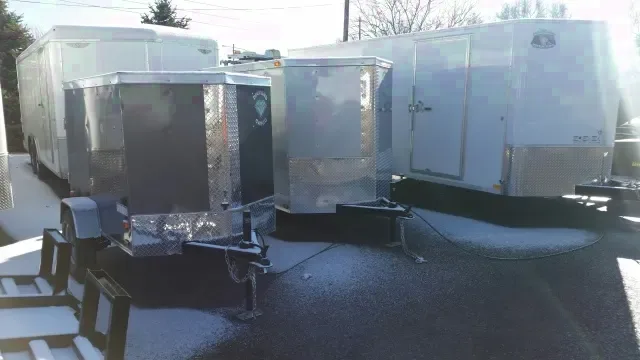 8ft enclosed cargo trailer-CHARCOAL