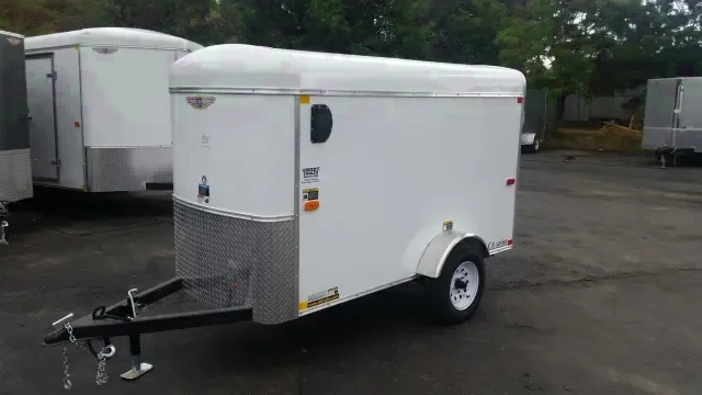 8ft cargo trailer-White Flat Front