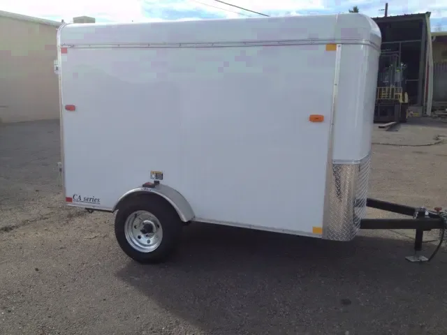 8ft Enclosed Trailer-Flat Flat Front w/Single Rear Door