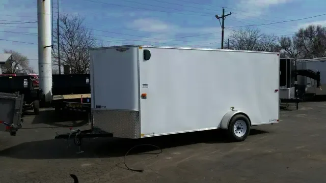 12ft v-nose trailer-white-rear ramp gate
