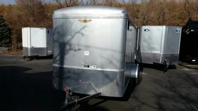 Silver 12ft Single Axle Cargo w/Rear Ramp Door