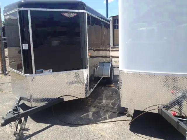 12ft V-Nose Black Enclosed Trailer