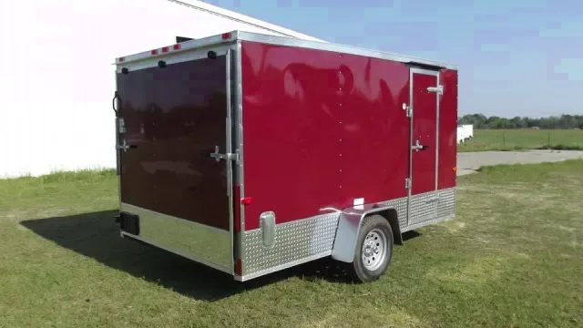 12ft brandywine cargo trailer with wrap around diamond plating