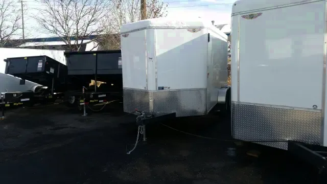14ft v-nose cargo trailer w/rear ramp gate