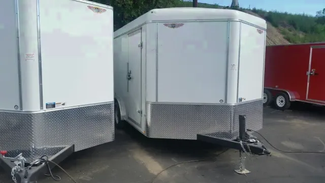 14ft v-nose cargo trailer w/rear barn doors