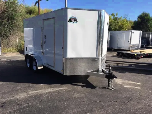 EC White 14ft Tandem Axle Enclosed Cargo Trail