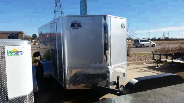 16ft Silver Cargo Trailer w/ Rear Ramp
