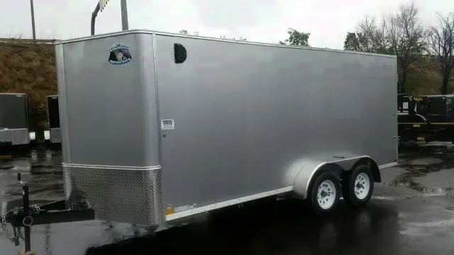 16ft v-nose Silver trailer-barn doors