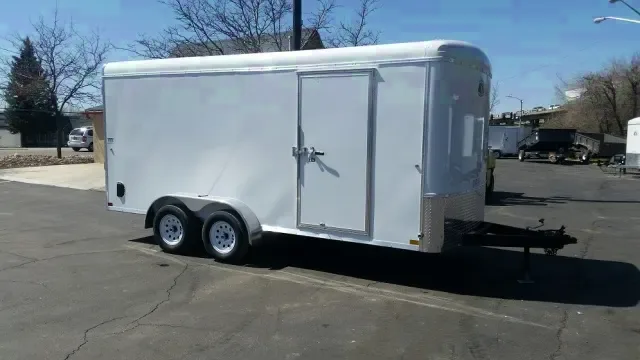 16ft cargo trailer, flat front, tandem axle