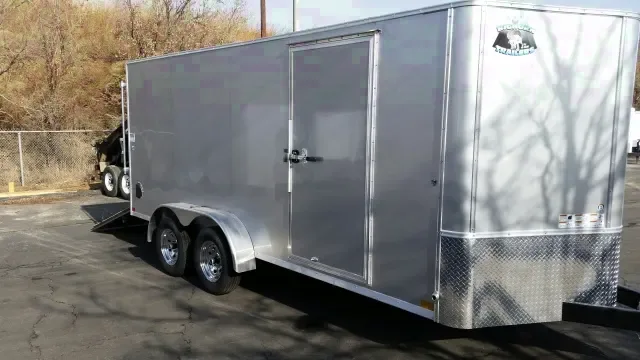 Silver 16ft trailer-Chrome rims w/ramp