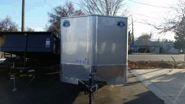 16ft Silver v-nose trailer