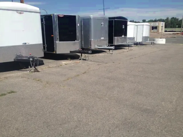 Silver 16ft Flat Front  Enclosed Trailer w/Ramp
