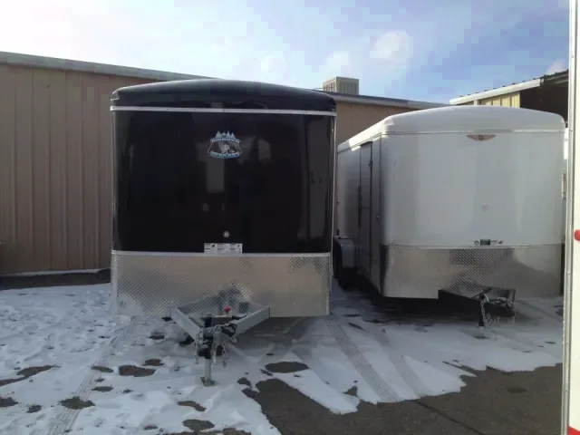 16ft Black Flat Front Cargo Trailer