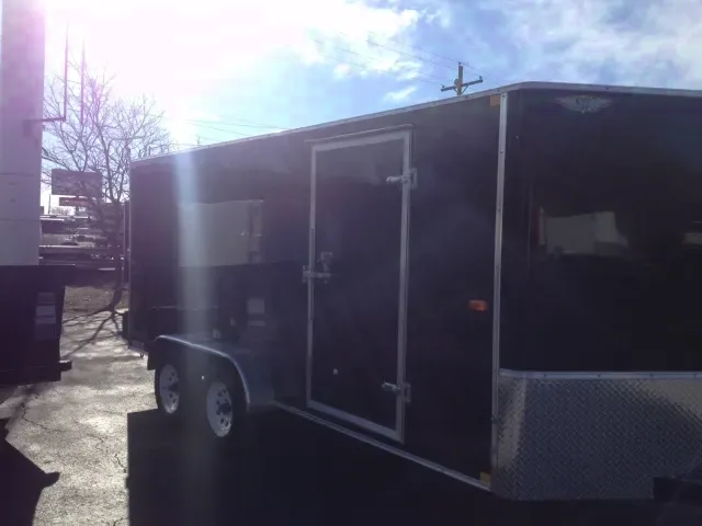 16ft v-nose Black cargo trailer