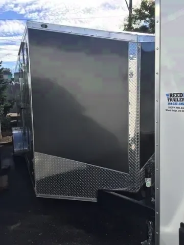 Charcoal 18ft v-nose enclosed cargo trailer