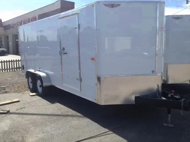 18ft V-nose cargo trailer with barn doors