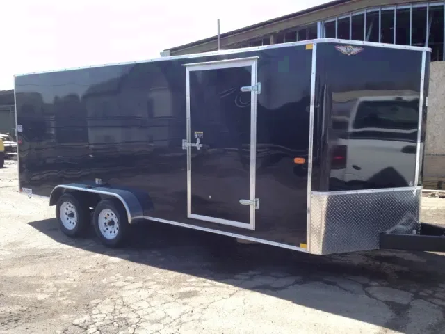 18ft V-Nose Enclosed Cargo Trailer-Black
