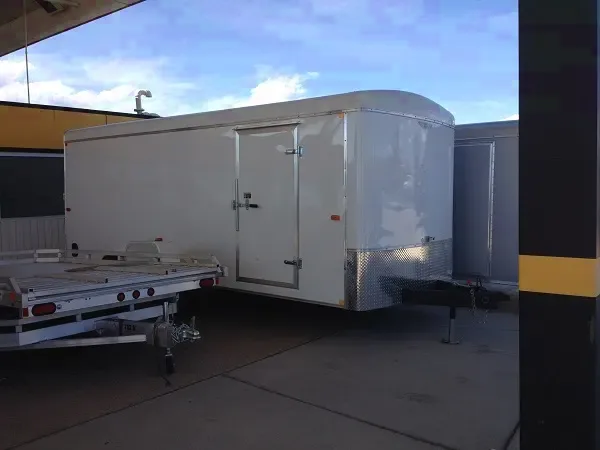 White 18ft Enclosed Cargo Trailer w/3500lb Axles