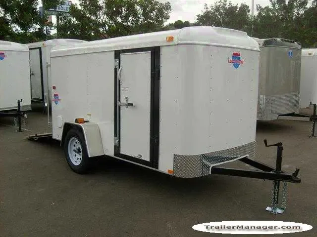 10ft  Flat Front Single Axle WHITE With Ramp