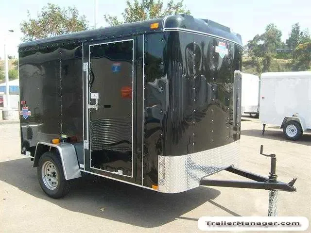 BLACK SA BUMPER PULL 10FT CARGO TRAILER