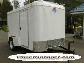 10ft Single Axle WHITE With Ramp-Flat Front