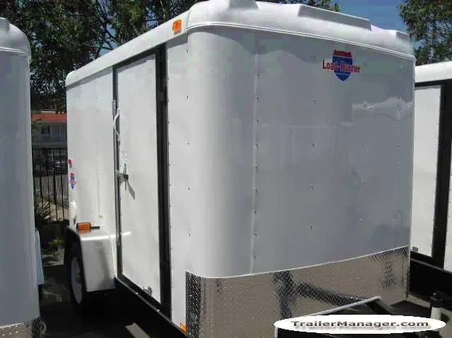 10ft Single Axle WHITE  With Double Door