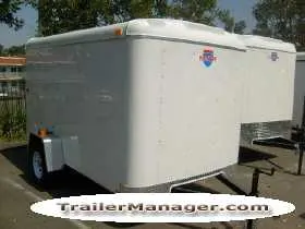 10ft Single Axle WHITE  With Double Door
