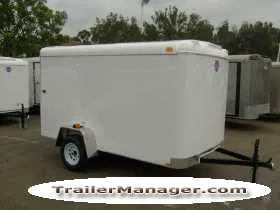 10ft Single Axle WHITE With Ramp-Flat Front