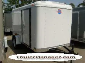 10ft Single Axle WHITE Cargo Trailer