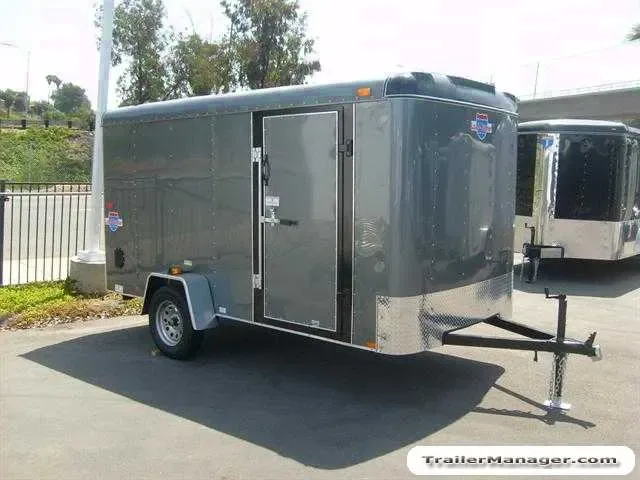 CHARCOAL SA BUMPER PULL 12FT CARGO TRAILER