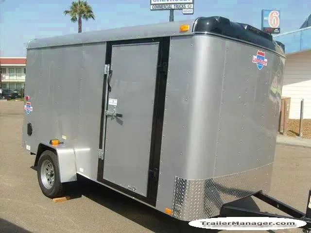 12ft  Single Axle SILVER  With Double Door