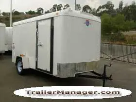 12ft  Single Axle WHITE With Ramp and Side Door