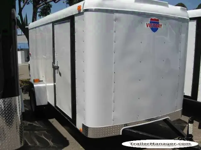 12ft Single Axle WHITE With Double Door 1-3500lb axle