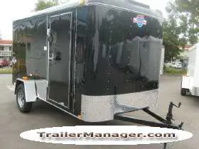 12ft Single Axle BLACK With Ramp with Spare Tire