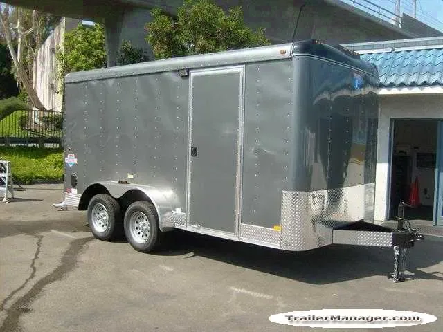 14ft Tandem Axle SILVER  With Double Door