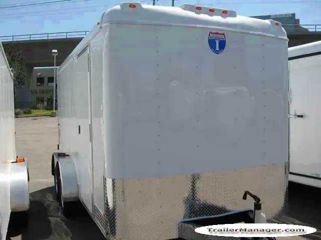14ft Tandem Axle WHITE With Double Door-3500lb Axles