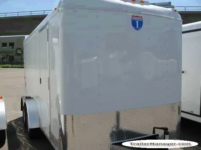 14ft Tandem Axle WHITE With Ramp with 2-3500lb axles