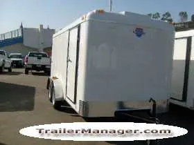 14ft Tandem Axle WHITE With Double Door